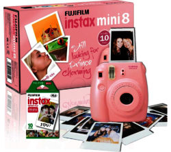FUJIFILM  Instax Mini 8 Instant Camera & 10 Shot Bundle - Pink